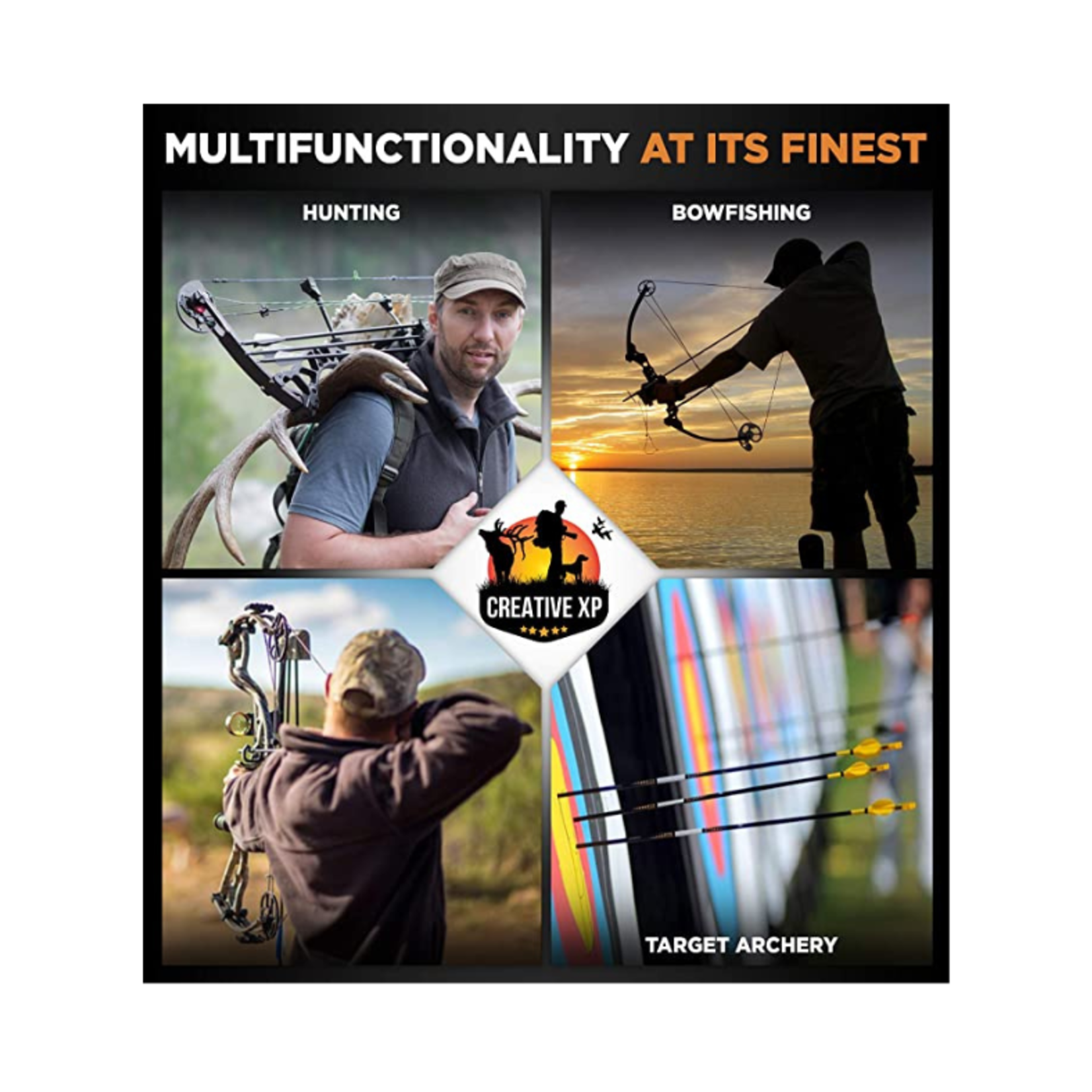 Hunting Bow Archery Set- Right Handed- Camo - Top Notch DFW, LLC