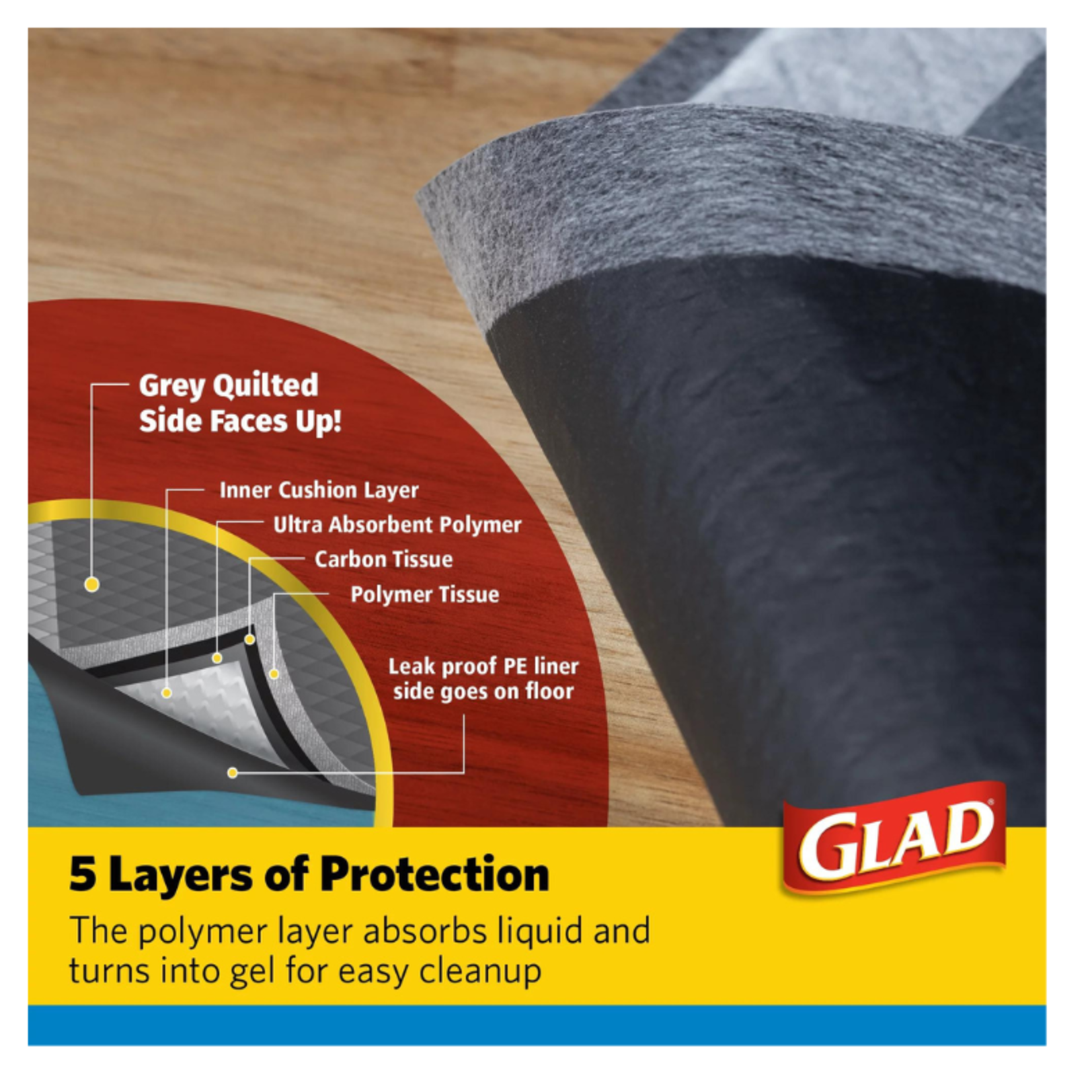Glad for Pets Charcoal Odor Absorbent Puppy Training Pads, 150 Ct