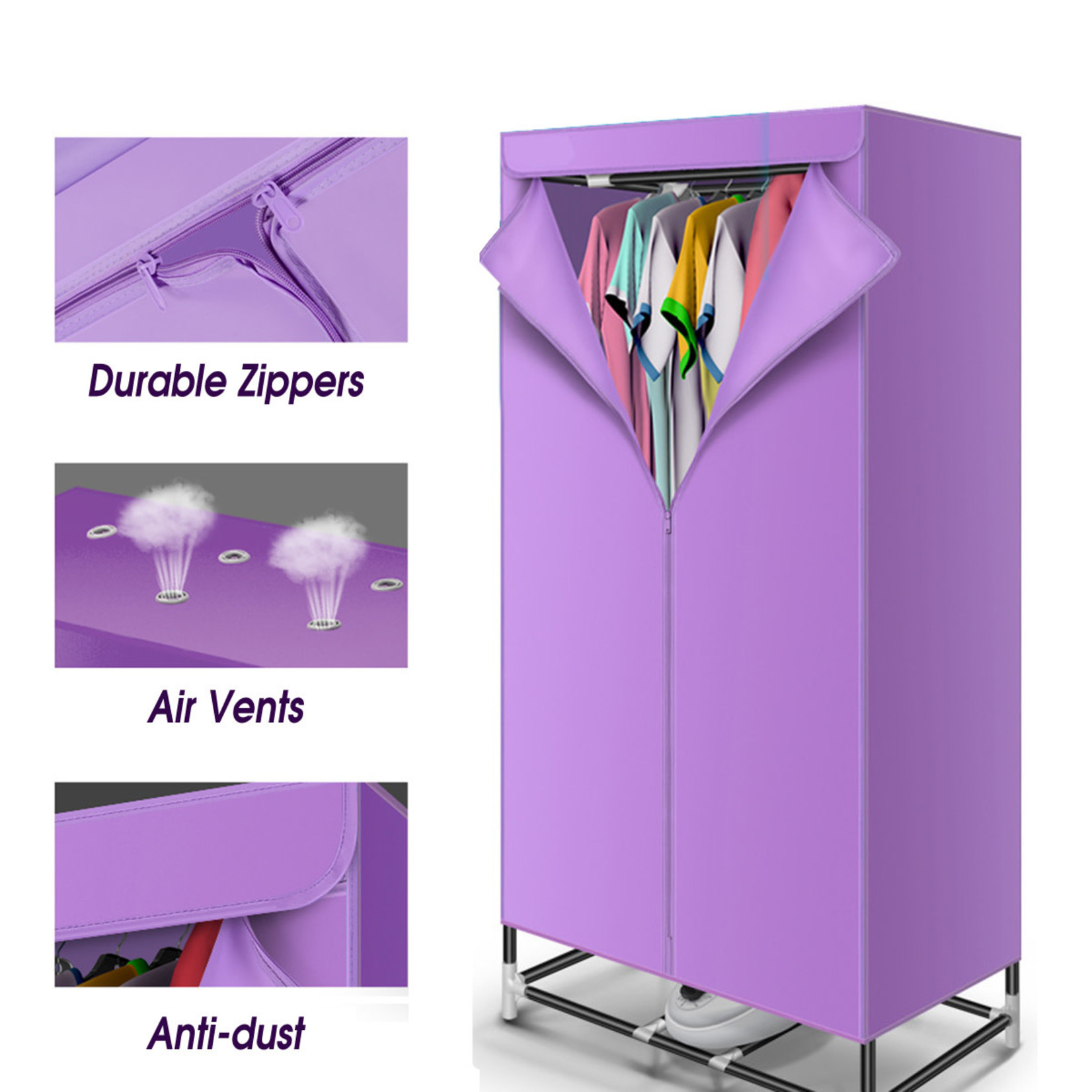 Huang Zai Laundry Drying Rack-  Large- Purple
