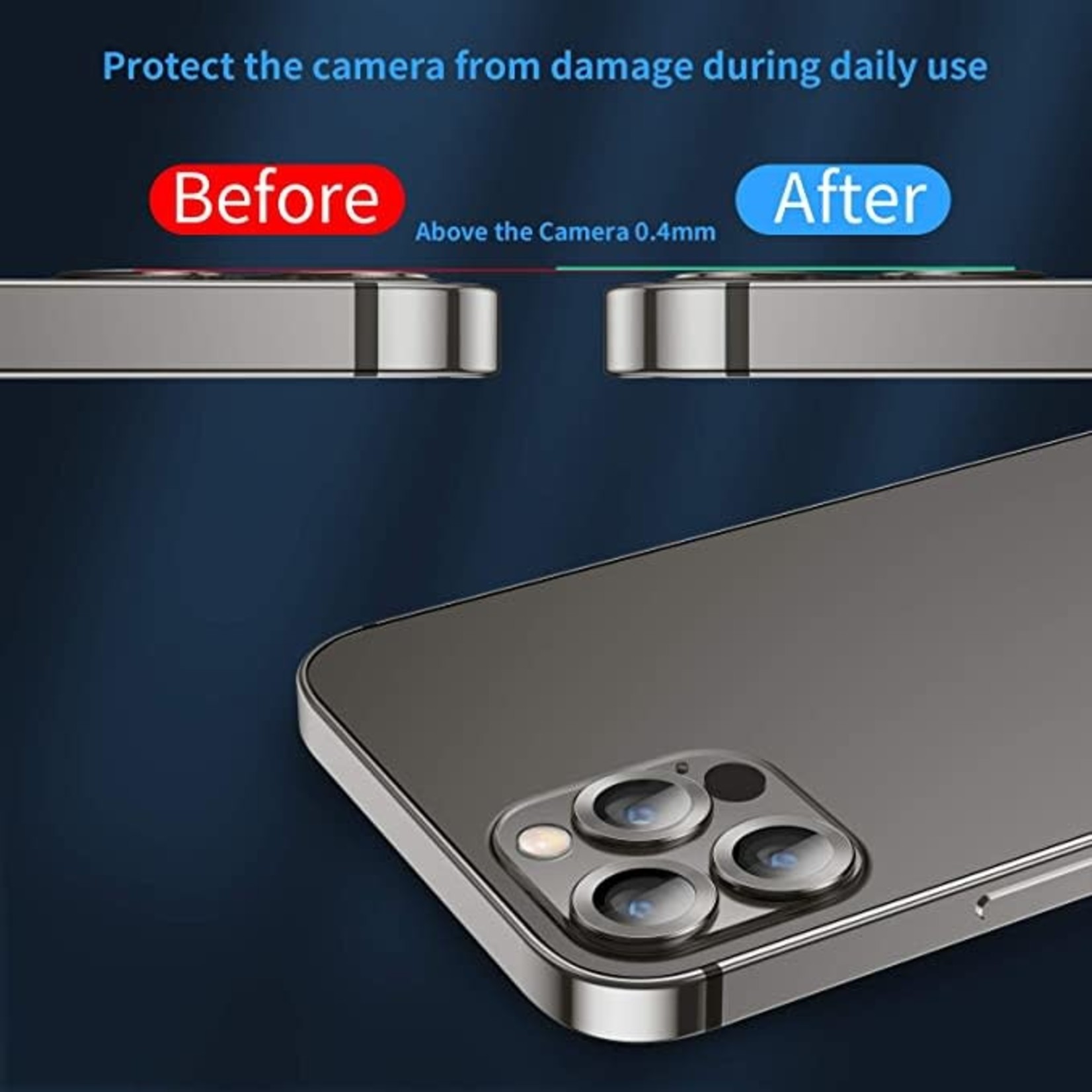 Tamowa Camera Lens Protector Compatible with iPhone 12 Pro Tempered Glass