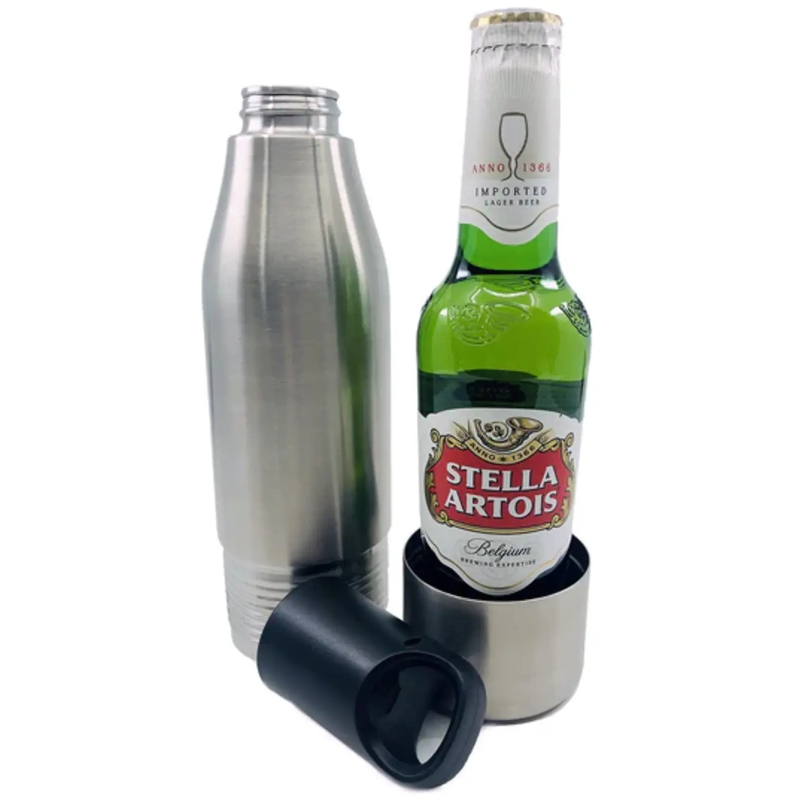 Mad Man Stainless Bottle Cooler- Silver