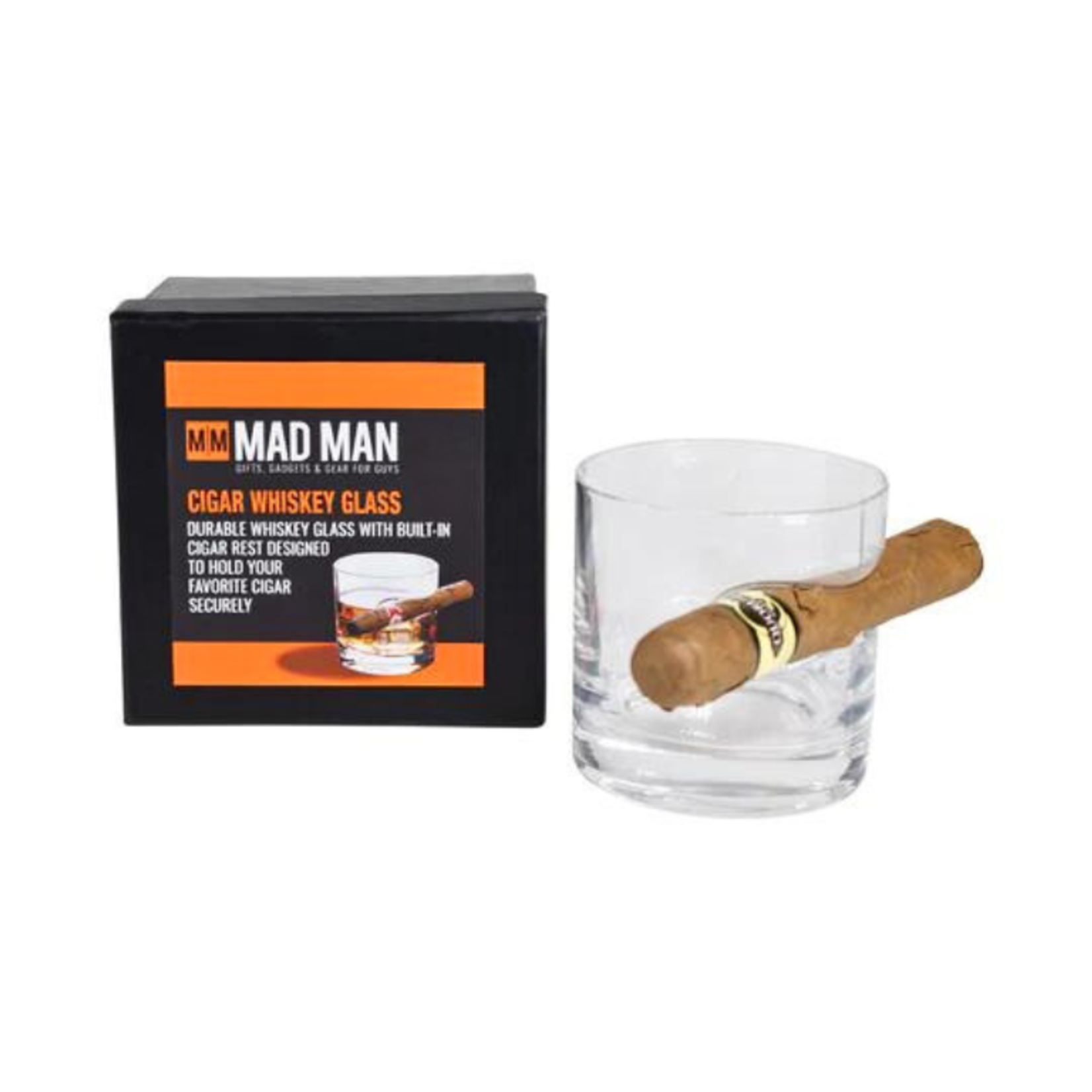 Mad Man Cigar Whiskey Glass