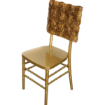 Chiavari Satin Chair Cap Cover - 16"  - Gold