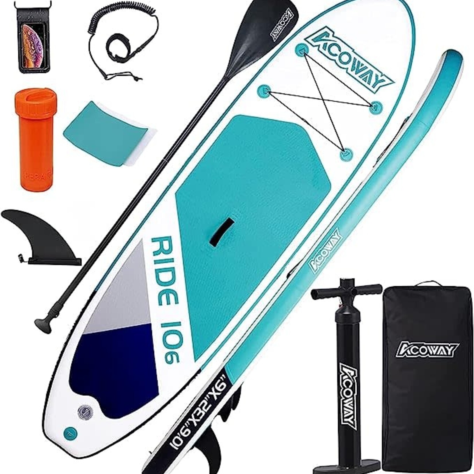 Acoway Inflatable Stand Up Paddle Board, 10'6" ×32" × 6"
