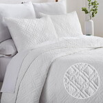 California Design Den Cotton Hand-Quilted 3 Pc Set - King - White