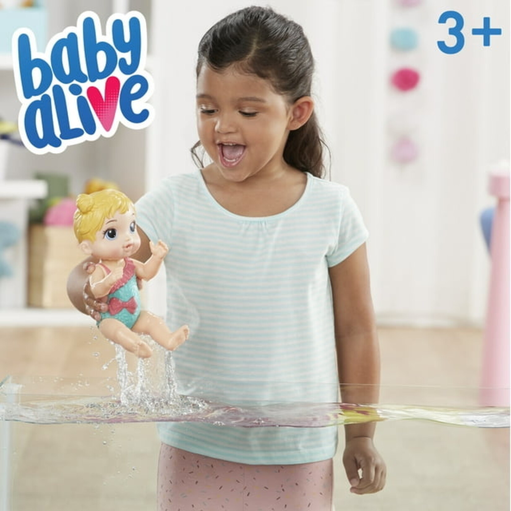 Hasbro Baby Alive Splash -n- Snuggle Baby Doll, Blonde Hair