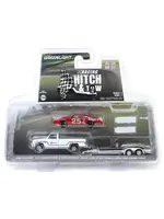 Chevrolet 1/64 1986 Chevrolet C30 Custom Deluxe with Flatbed Trailer & 1986 Monte Carlo SS, Racing Hitch & Tow Series 5