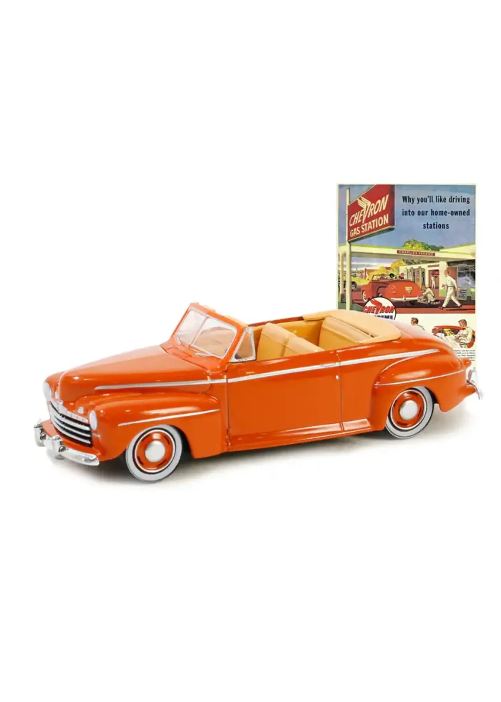 Ford 1/64 1946 Ford Super Deluxe Convertible, Chevron Supreme, Vintage Ad Cars Series 10