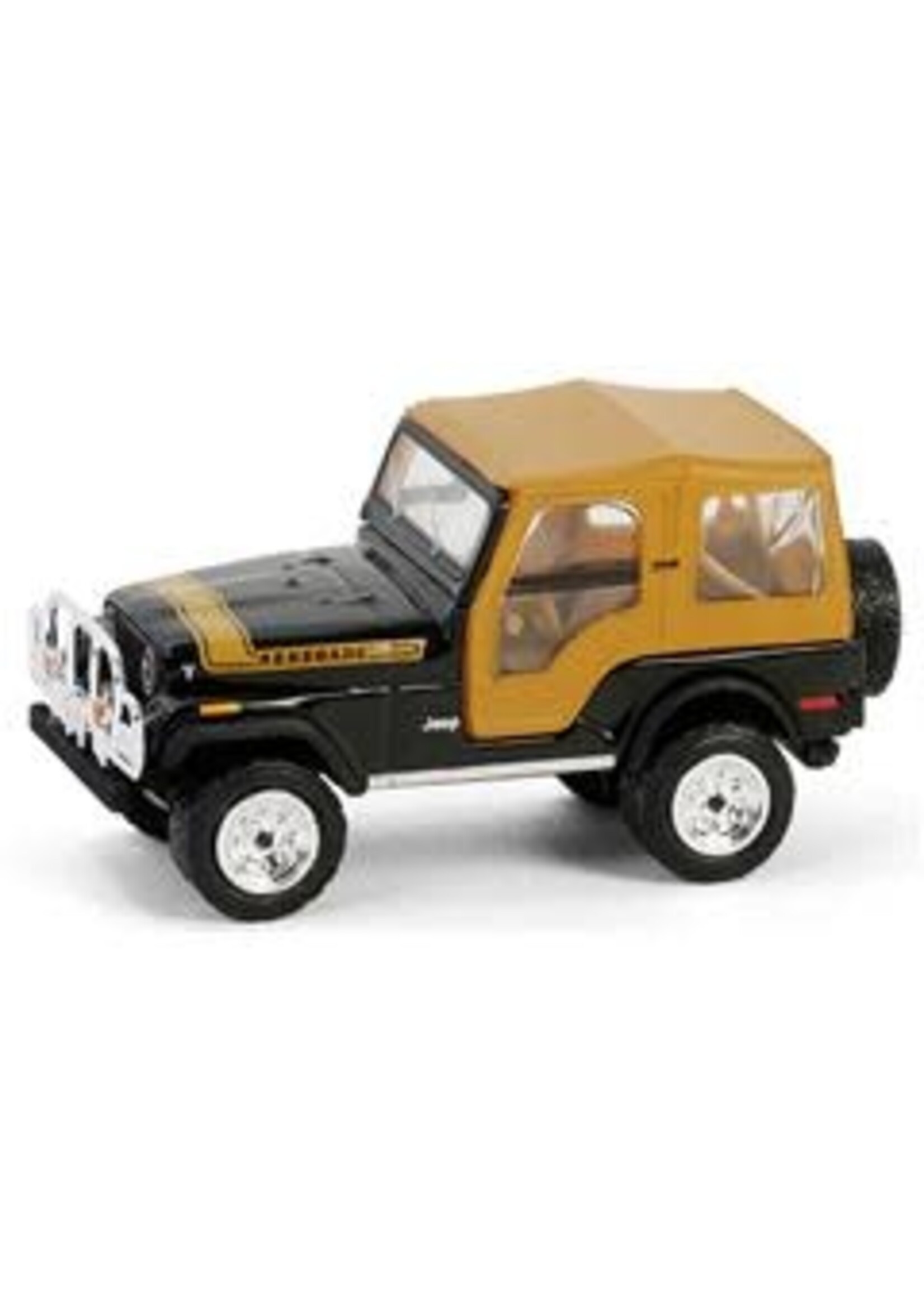 Jeep 1/64 1976 Jeep CJ-5 Renegade Lifted with Off-Road Bumper, Black, All-Terrain Series 16