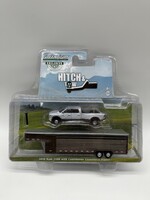 Ram 1/64 2018 Ram 3500, Bright White and Walnut Brown,  Walnut Brown  Gooseneck Livestock Trailer