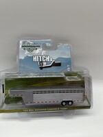 Greenlight 1/64 Two Row Horizontal Silver Gooseneck Livestock Trailer