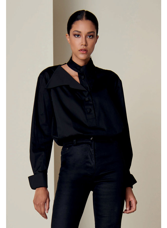 Asymmetrical Collar Blouse EW22 20200