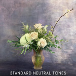 Standard Sized Flower Arrangement – Neutral Tones: $85 - $110