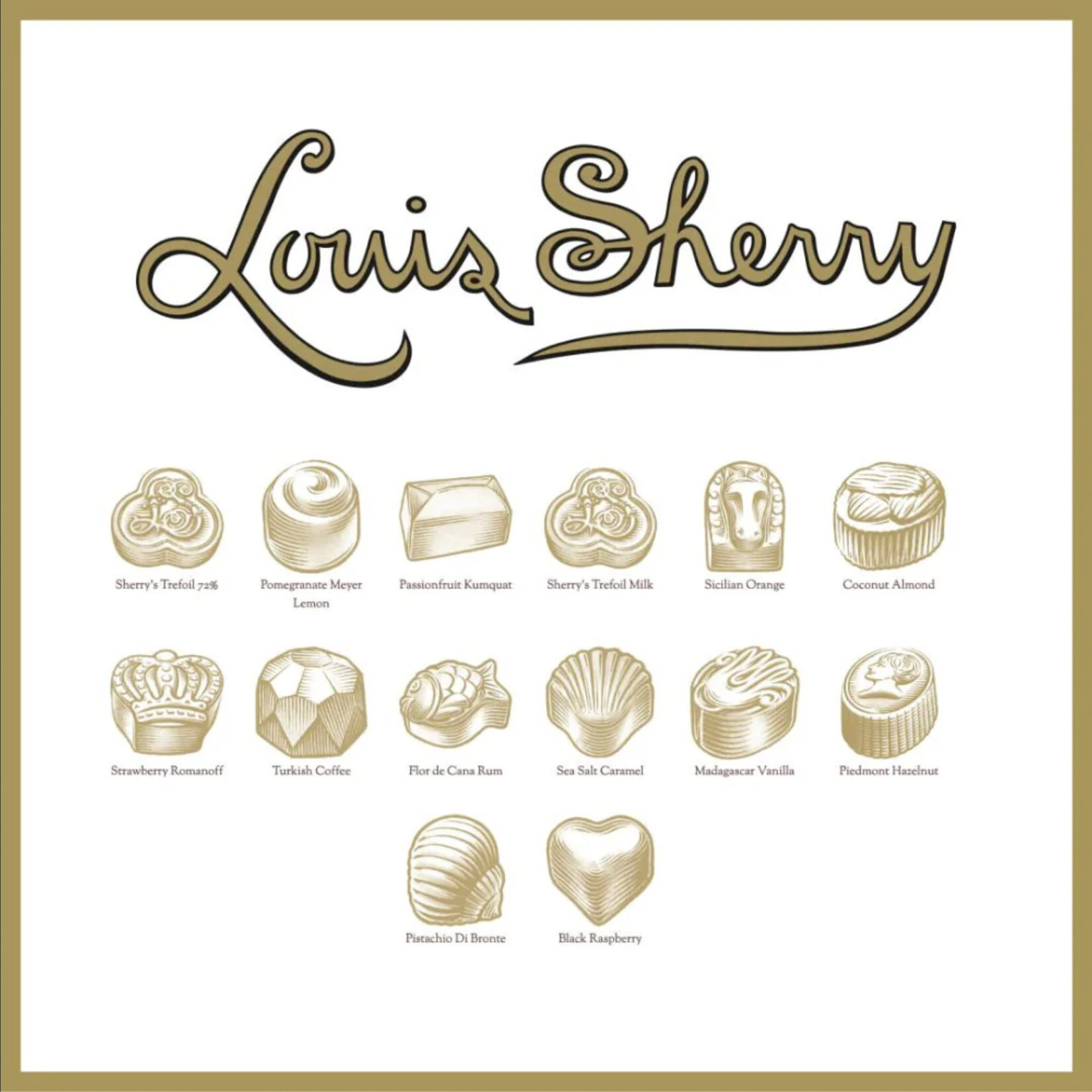 Louis Sherry -ohn Derian Butterfly - 12 pc Chocolate