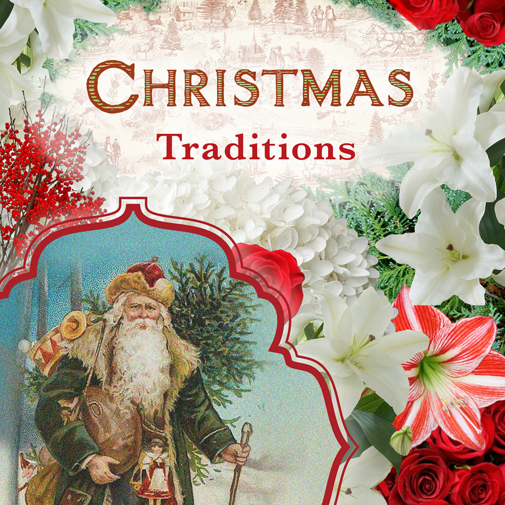 $125 Sized Christmas Flower Arrangements