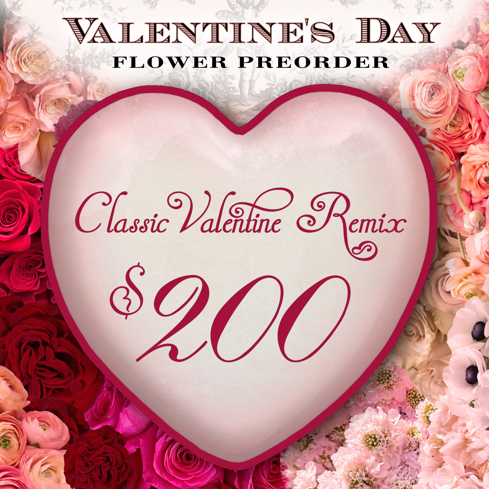 $200 Valentine's Day Flower Arrangement