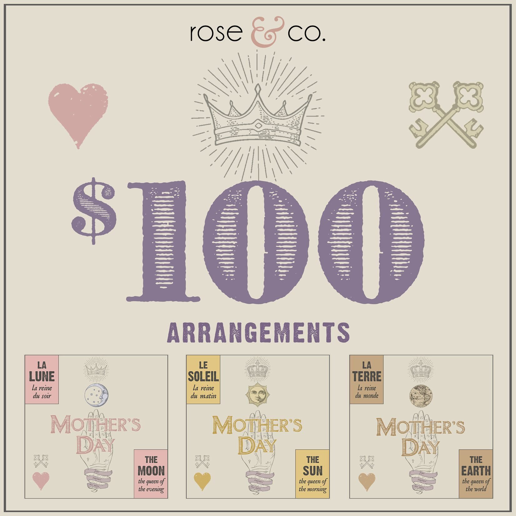 $100 Sized Mother's Day Arrangements