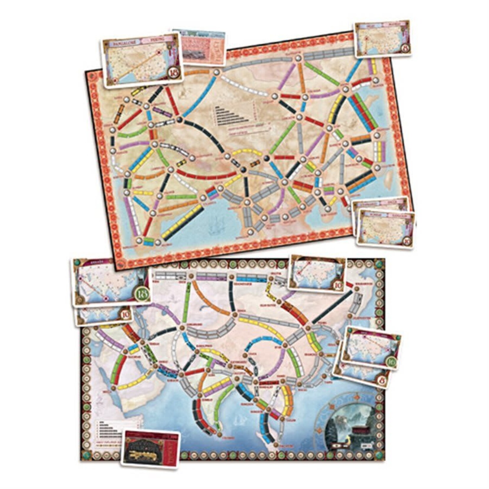 Asia, Map #1 - Ticket to Ride Expansion (ML)
