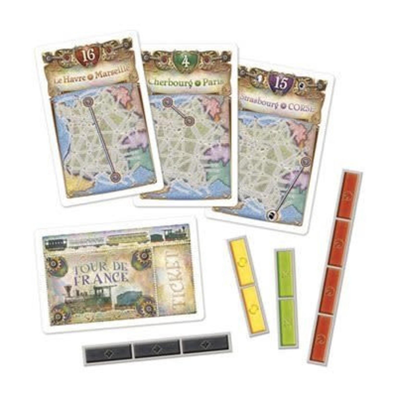 France / Old West, Map #6 - Ticket to Ride Expansion (ML)