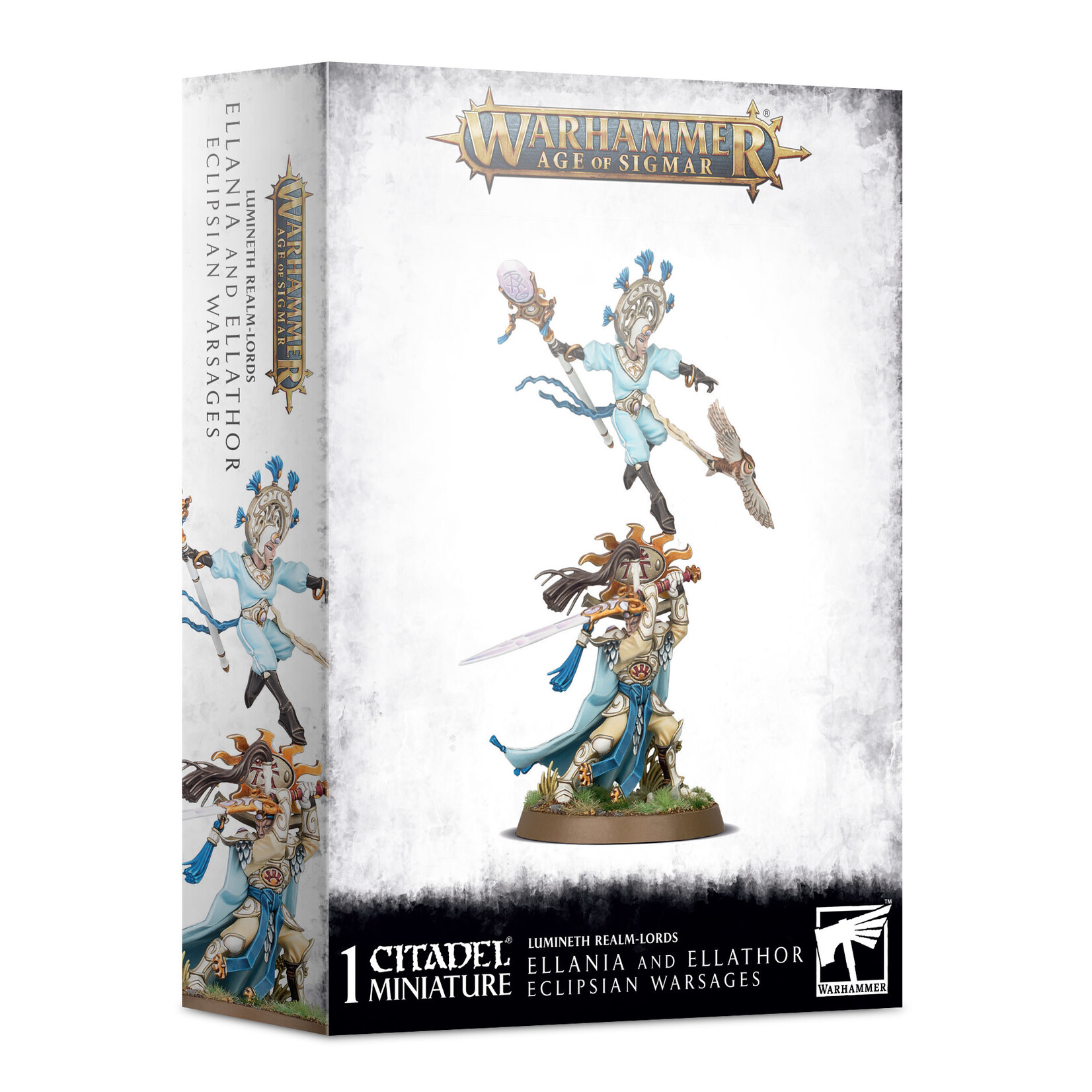 Games Workshop Ellania and Ellathor Eclipsian Warsages - Lumineth Realm-Lords - Warhammer Age of Sigmar