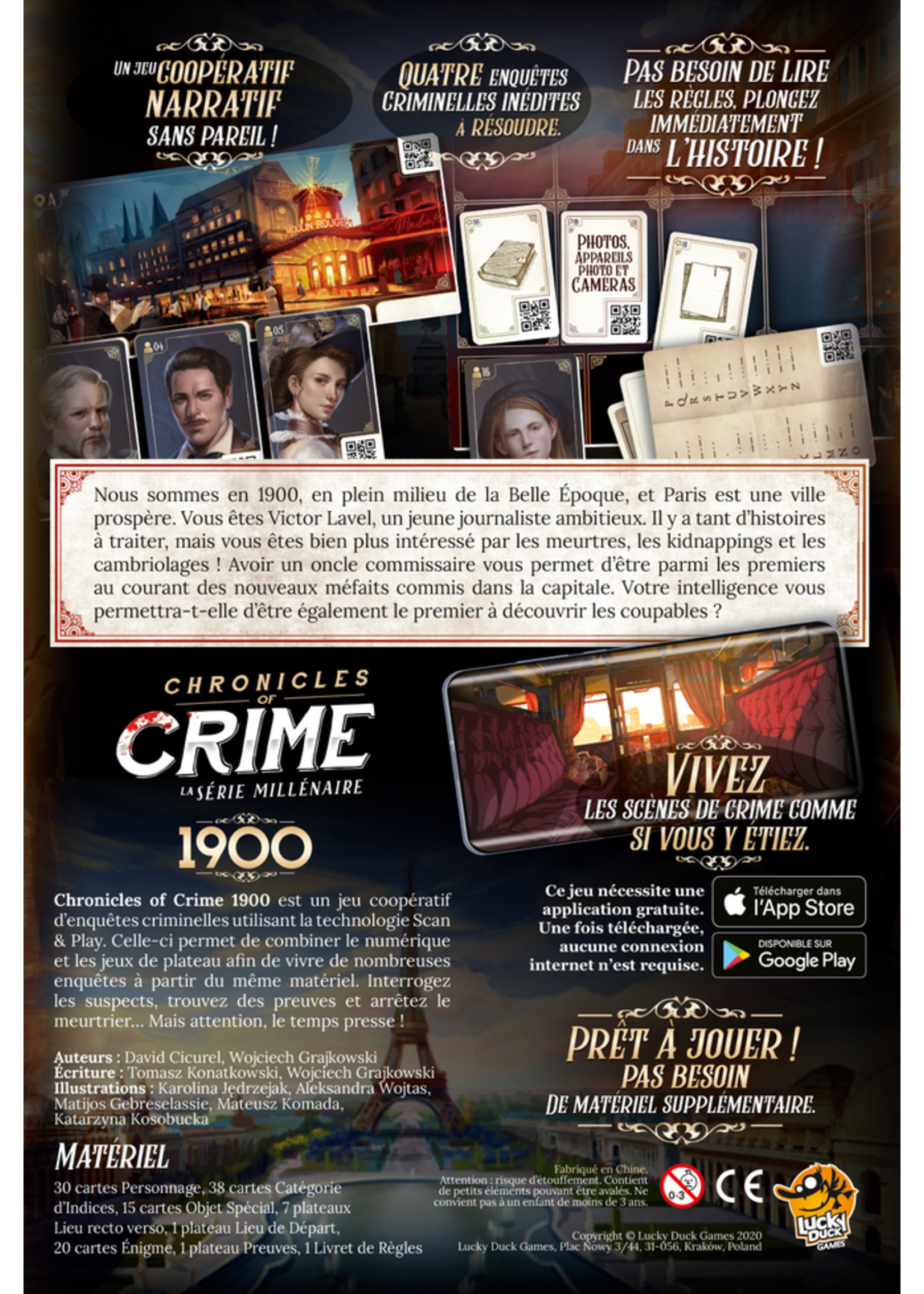 Lucky Duck Games Chronicles or Crime 1900 (FR)