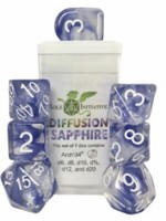 Role 4 Initiative Sapphire - Set of 7 Polyhedral Dice - Diffusion Dice