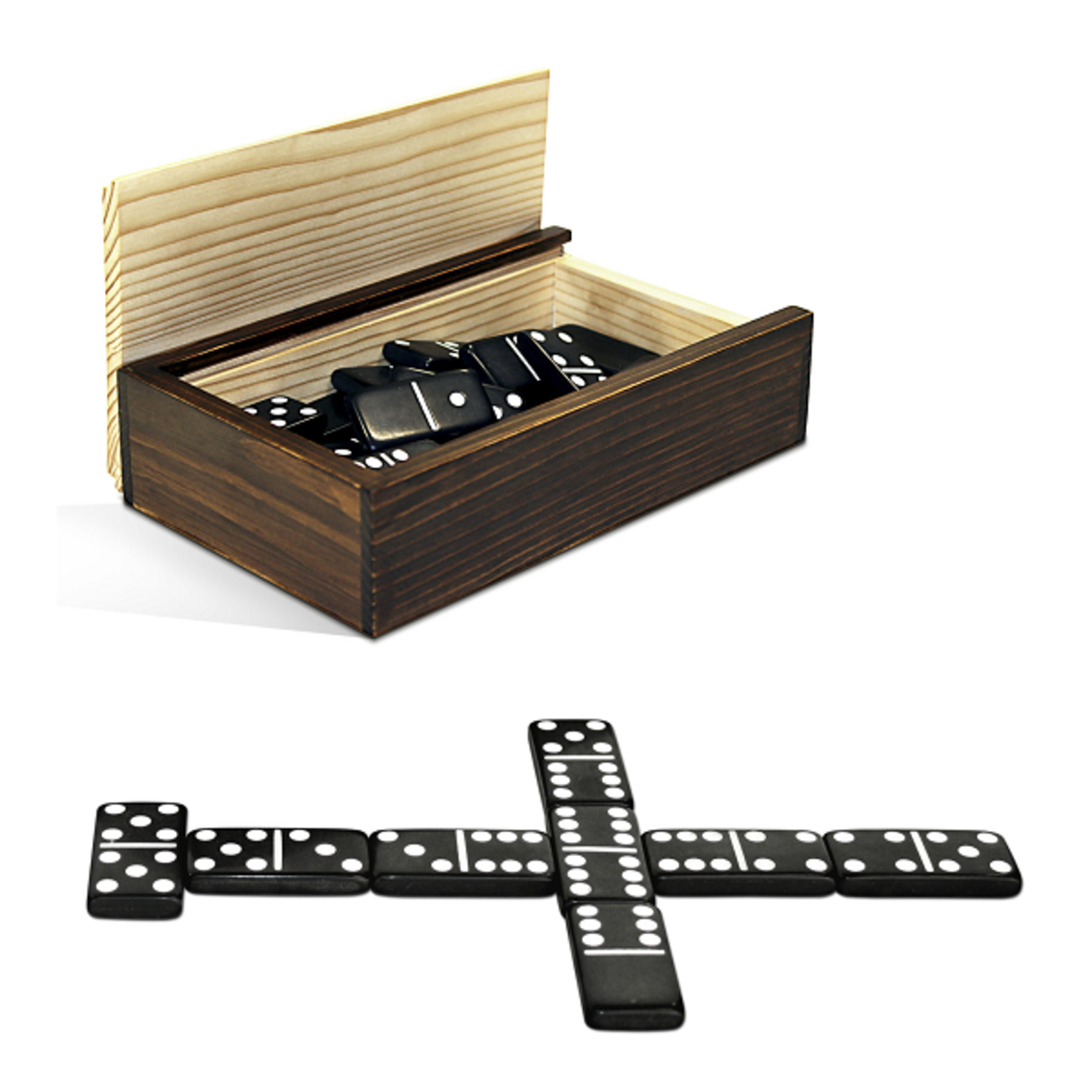 Dominoes in wooden box by WE Games