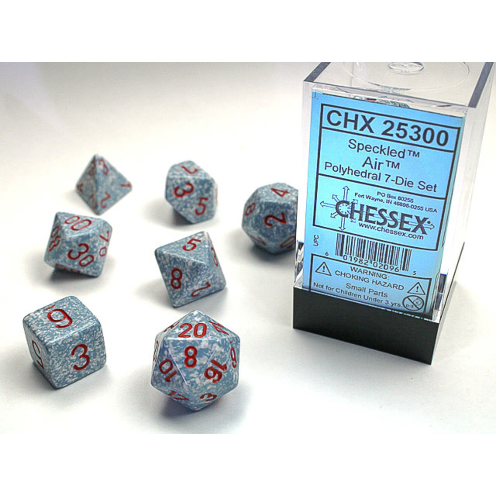 Speckled Air: Ensemble de 7 dés polyhédriques de Chessex