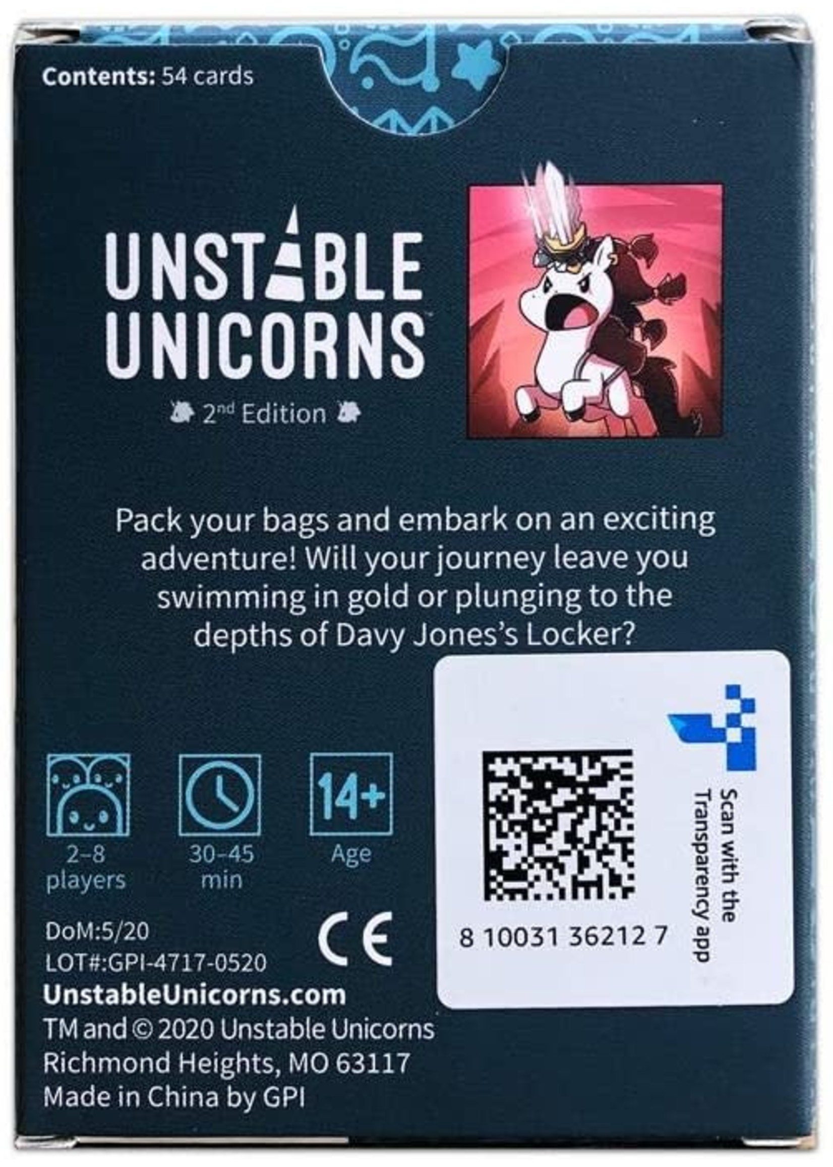 Adventures Expansion Pack Unstable Unicorns La boutique Tabletop