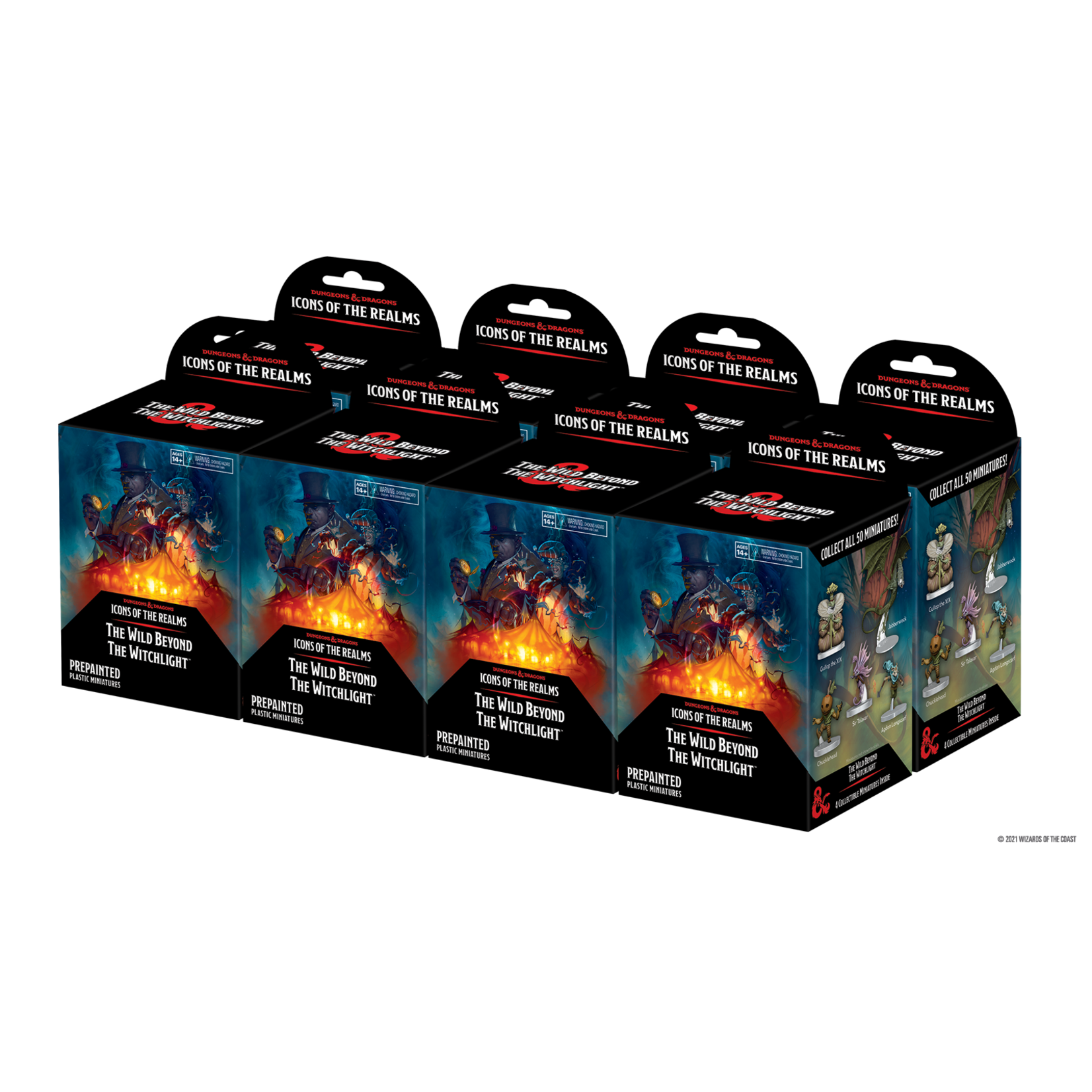 WizKids The Wild Beyond the Witchlight - D&D Icons of the Realms - Prepainted Plastic Miniatures - Brique de 8 Boosters