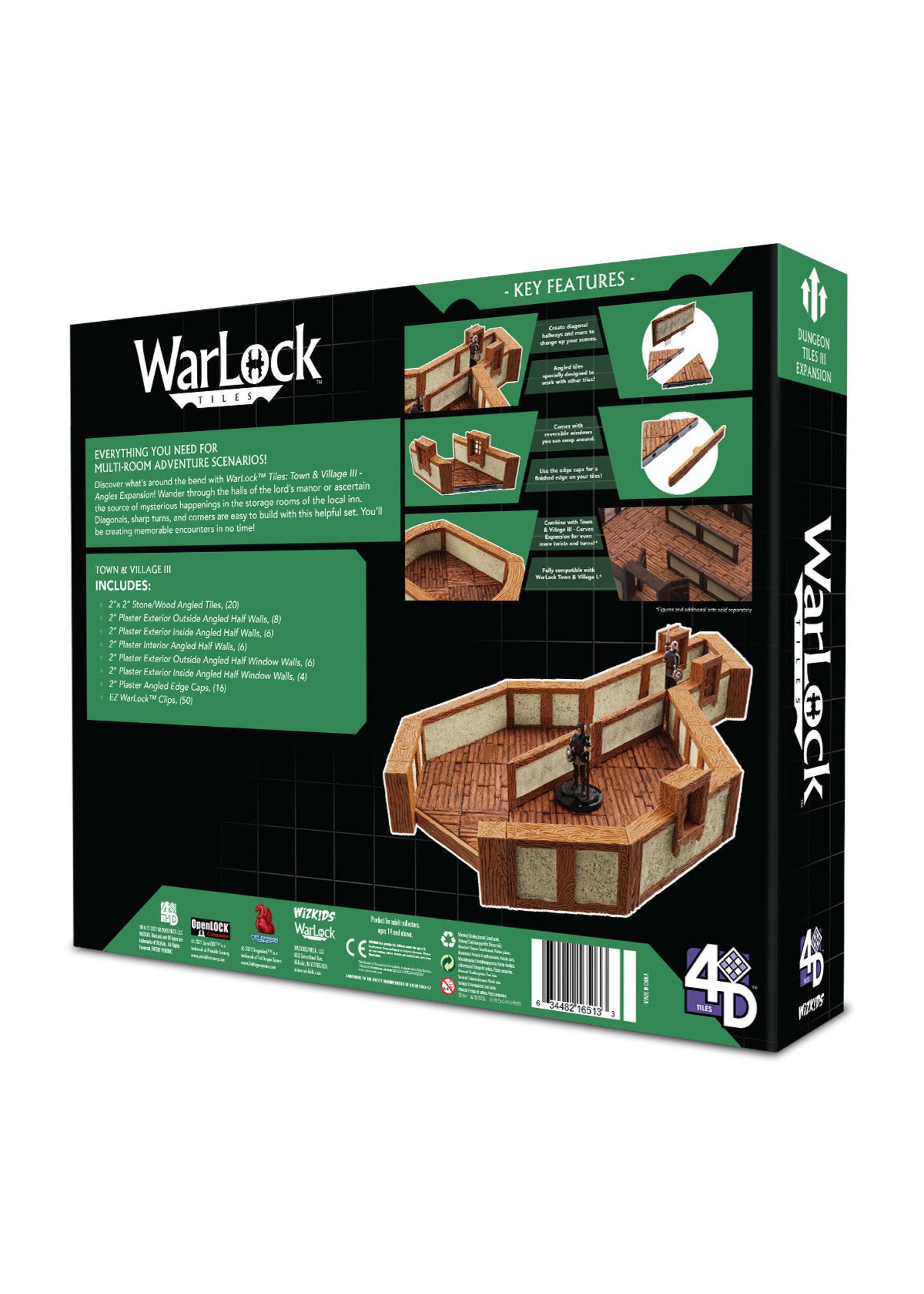 WizKids Warlock Tiles - Town & Village III: Angles Expansion