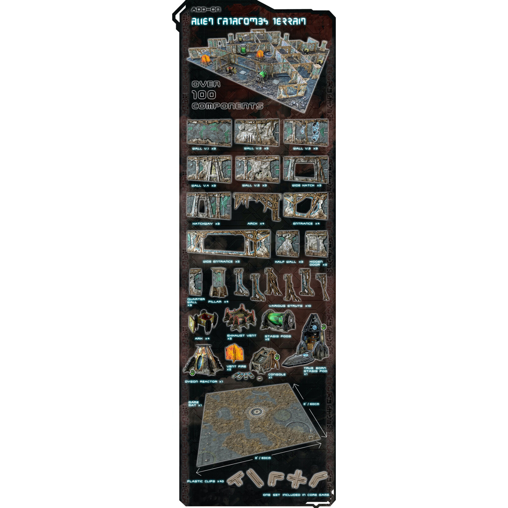 Alien Catacombs - Modular Terrain - 147 pieces