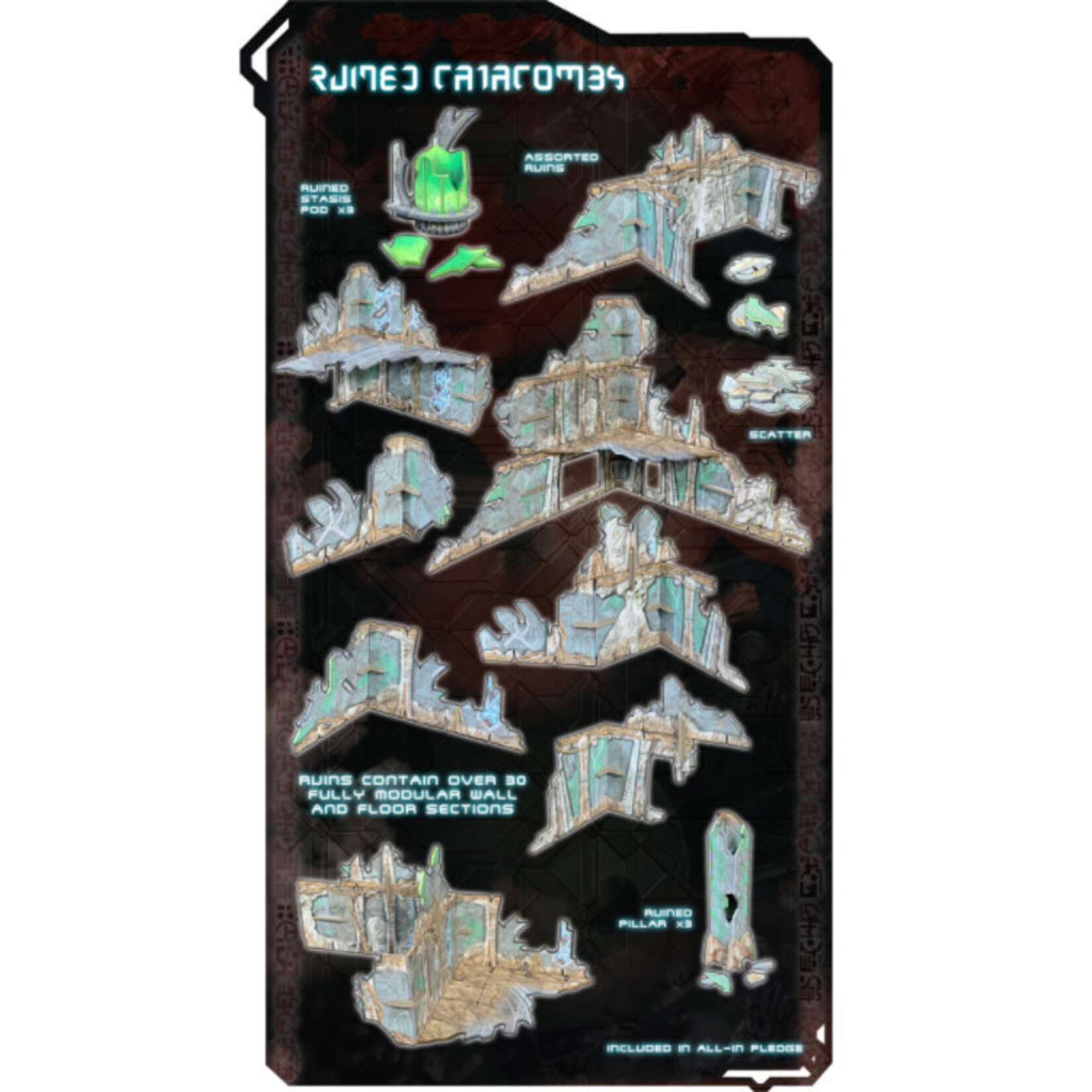 Ruined Catacombs - Modular Terrain - 147 pieces