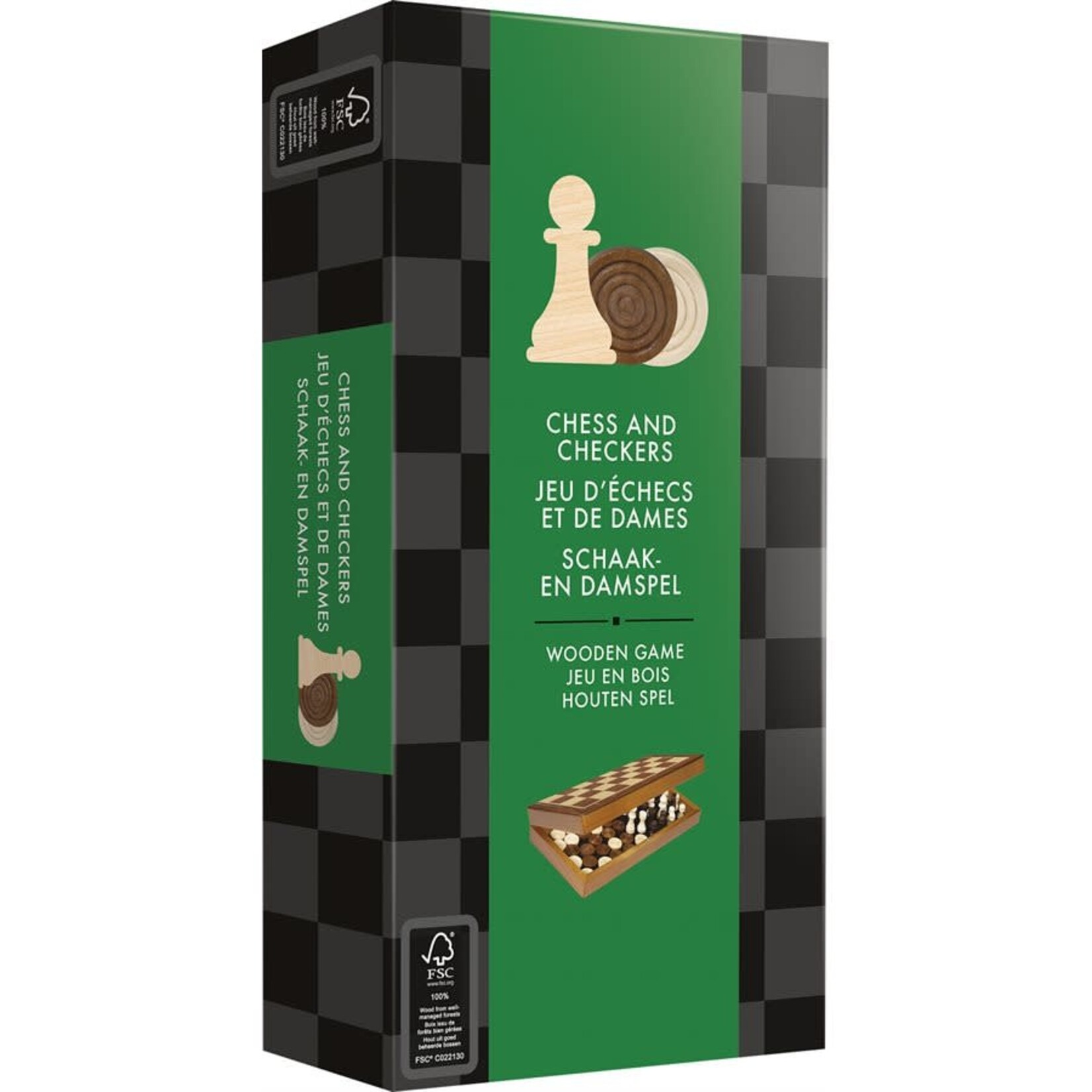 Wooden Chess and Checkers - Foldable version (ML)