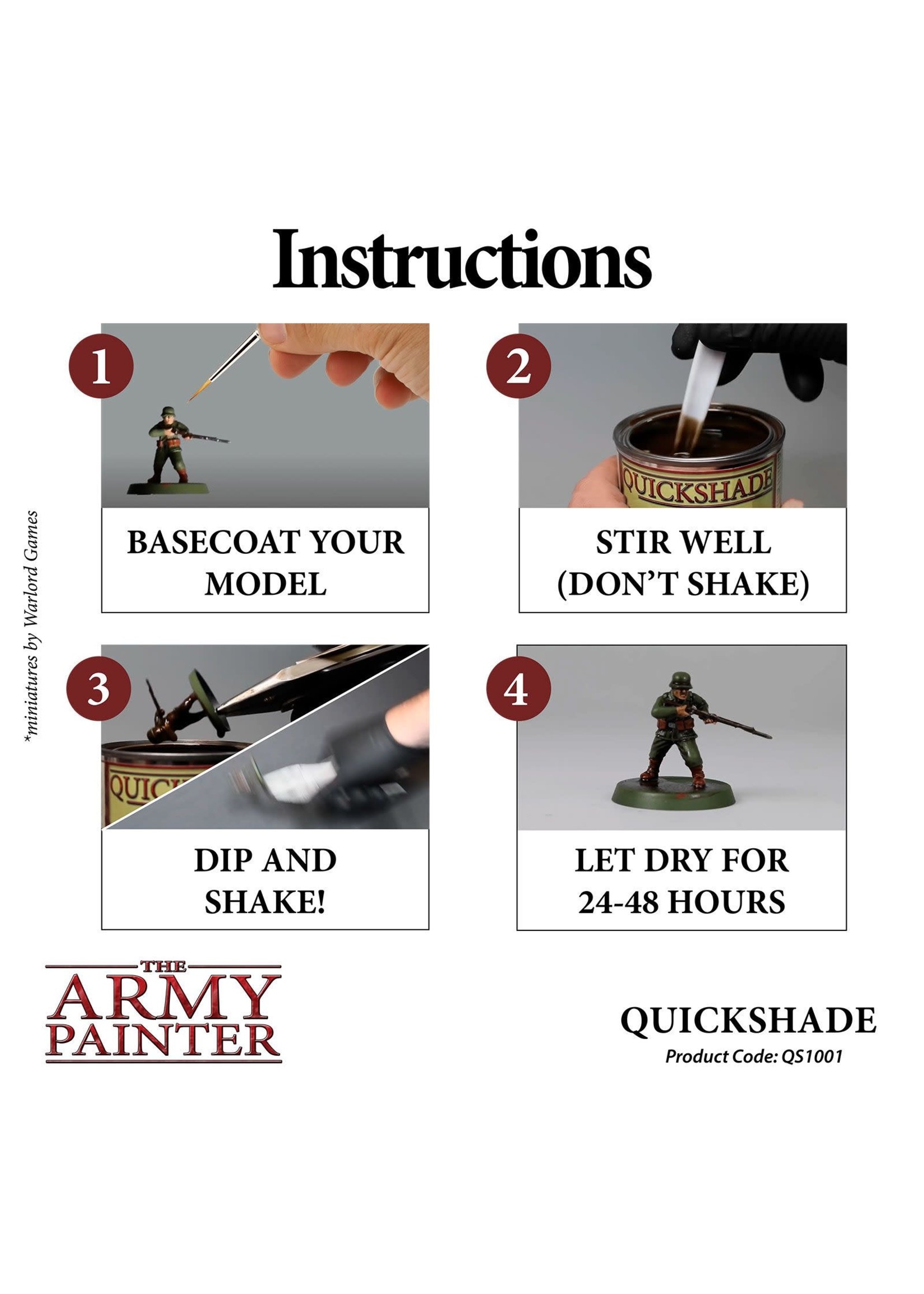 Quickshade Dark Tone The Army Painter La boutique Tabletop