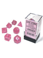 Chessex Borealis Pink/Silver: Set of 7 Polyhedral Dice by Chessex