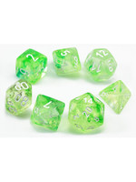 Chessex Nebula Spring/white: Set of 7 Polyhedral Dice by Chessex