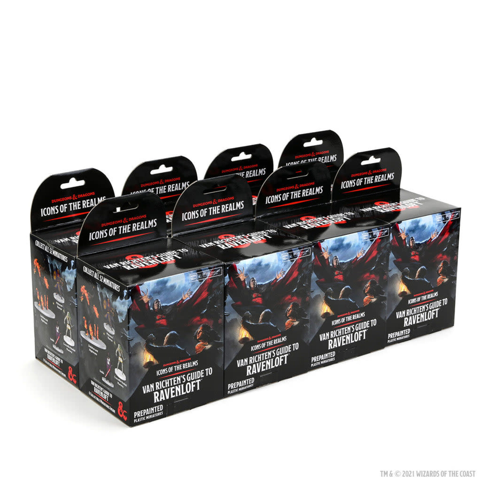 WizKids Van Richten's Guide to Ravenloft - Dungeons & Dragons Icons of the Realms - Brique de 8 boosters de figurines pré-peintes