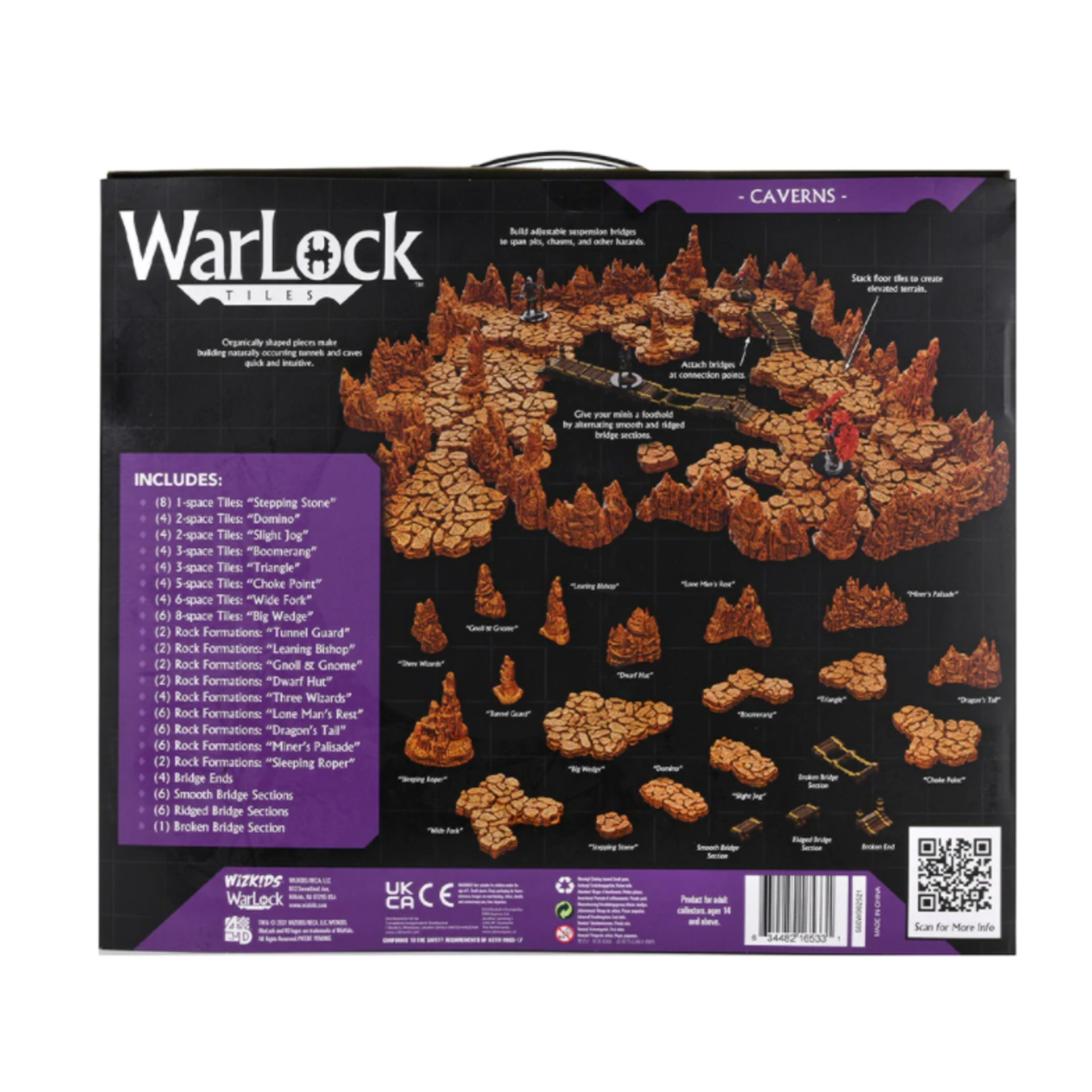 WizKids Warlock Tiles - Caverns Base Set