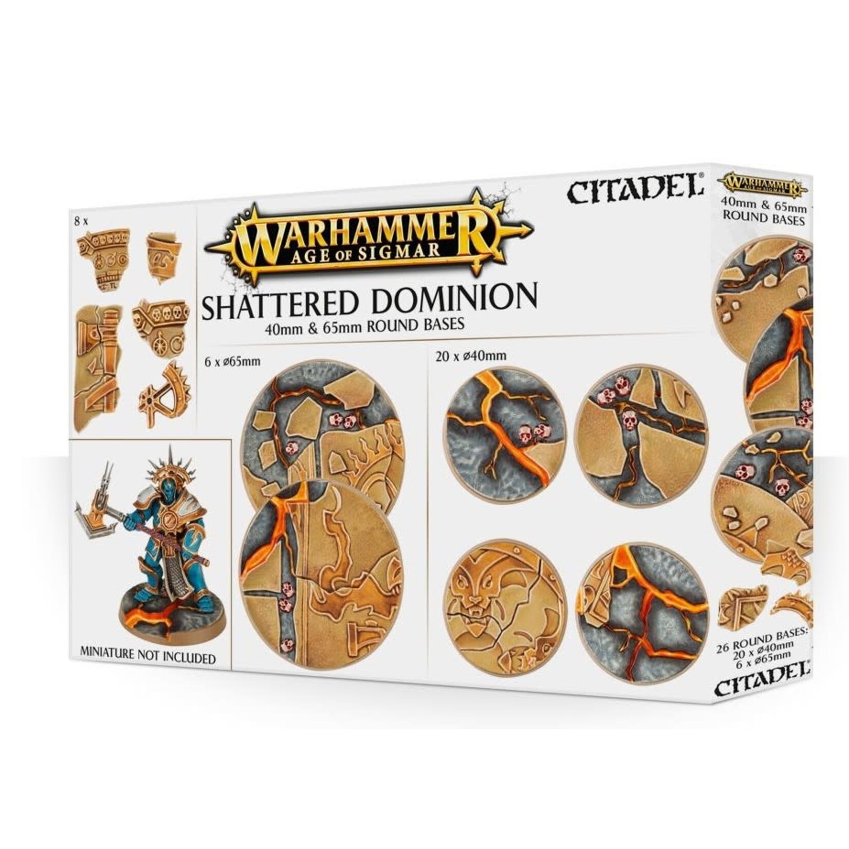 Games Workshop Shattered Dominion 40 & 65mm Round Bases