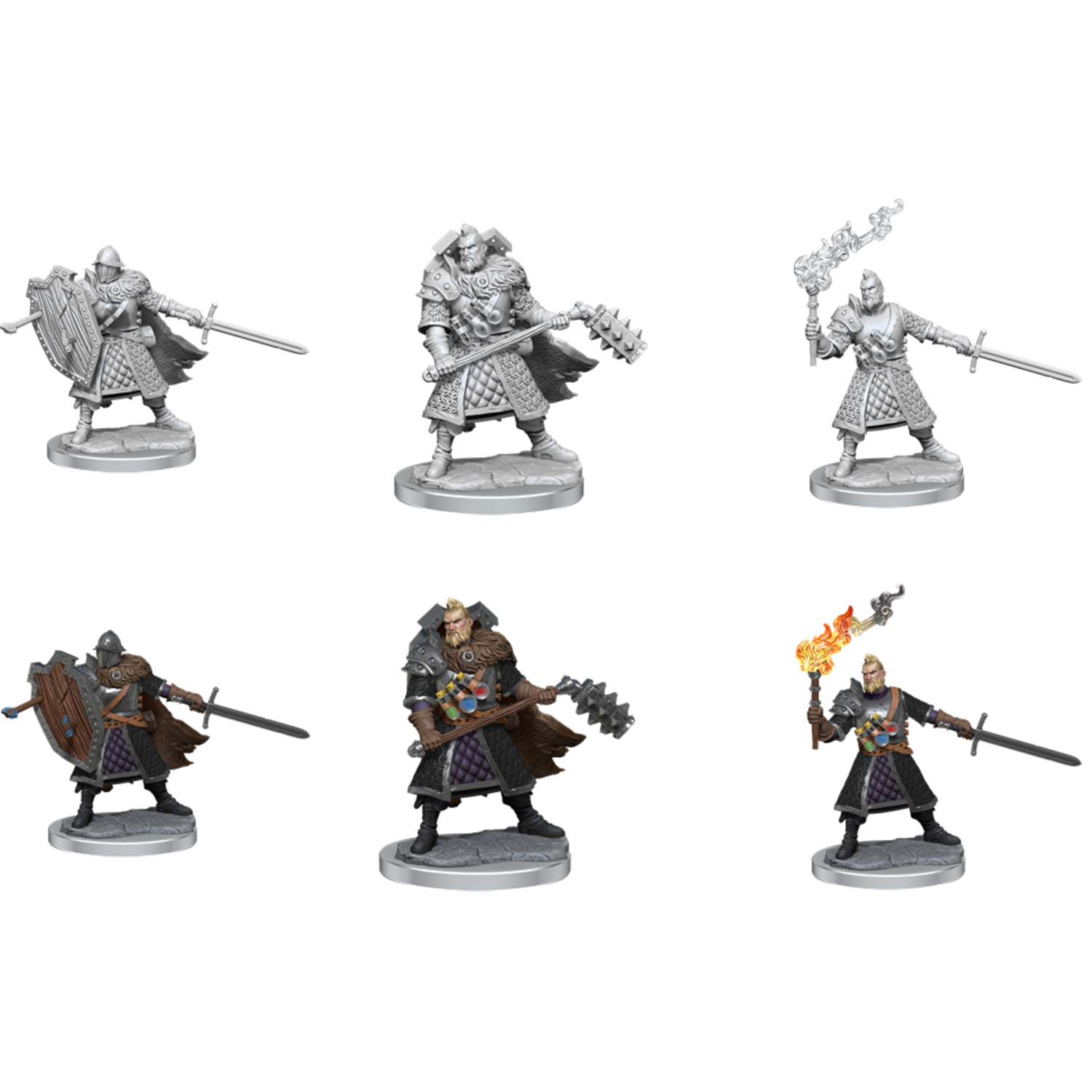 D&D Frameworks: Human Fighter Female - Unpainted and Unassembled