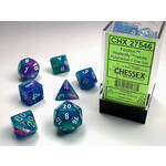 Festive Waterlilly/white - Ensemble de 7 dés polyhédriques - Chessex