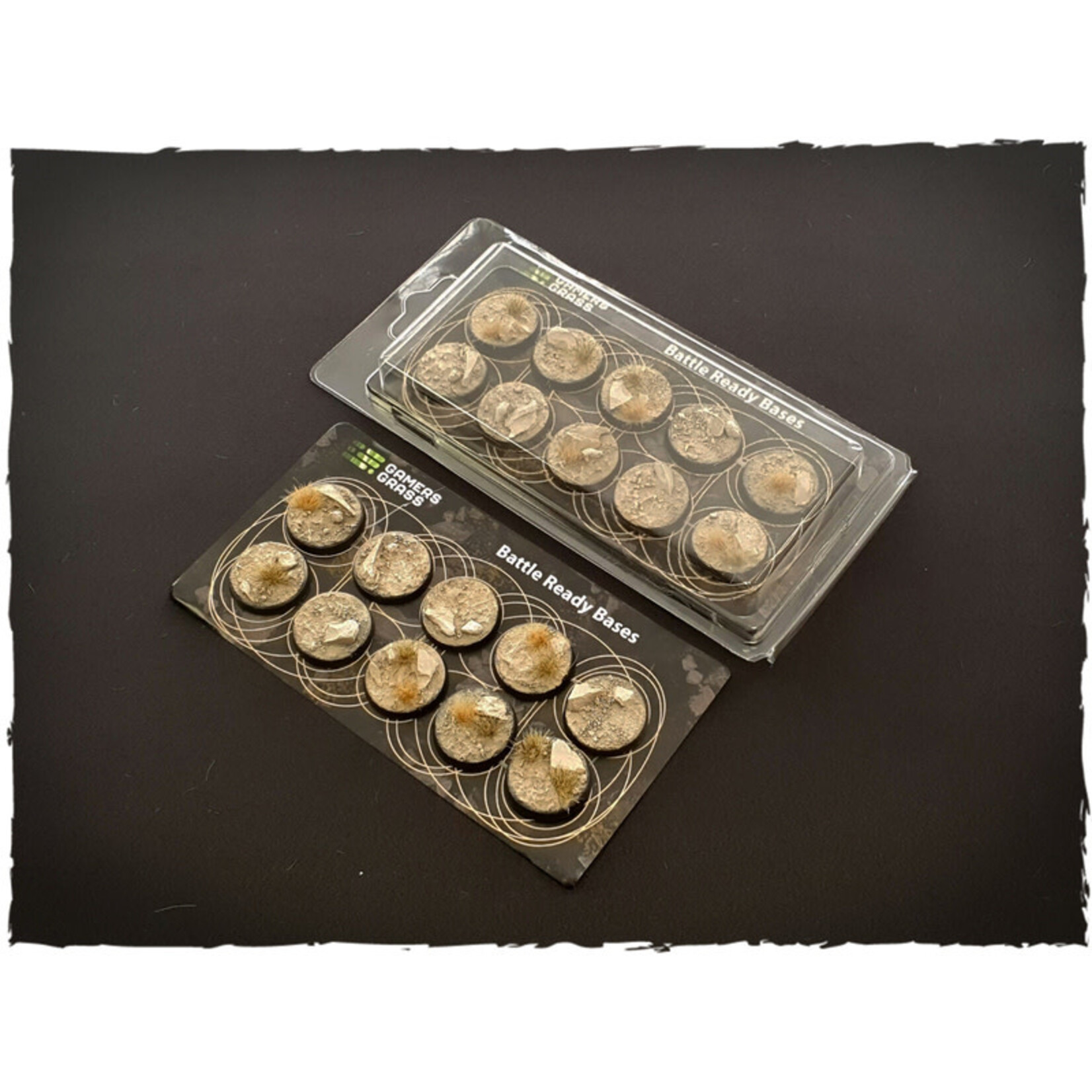 Gamers Grass Arid Steppe Round 25mm - Battle Ready Bases - Gamers Grass
