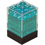 Translucent Teal/White - Ensemble de 36d6 12 mm de Chessex
