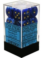 Chessex Vortex Blue/gold 12d6 16mm - Chessex