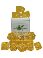 Role 4 Initiative Translucent Yellow with White Numbers - Set of 15 Dice - Role 4 Initiative