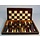 Backgammon - Woodgrain Decoupage with Chessboard, 15"