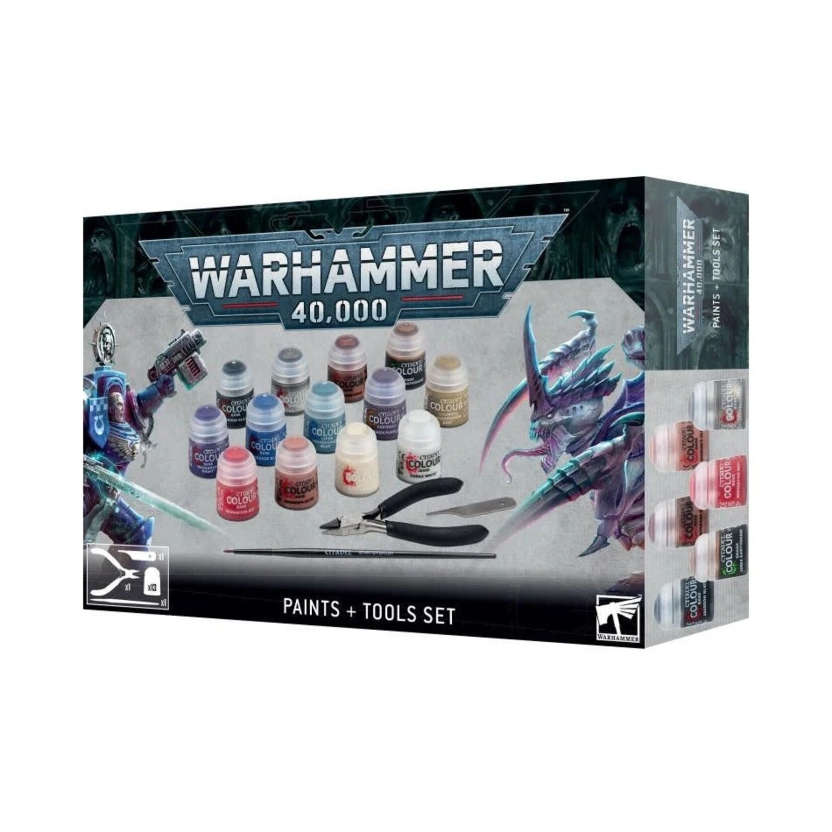 Games Workshop Warhammer 40,000 Paints + Tools Set