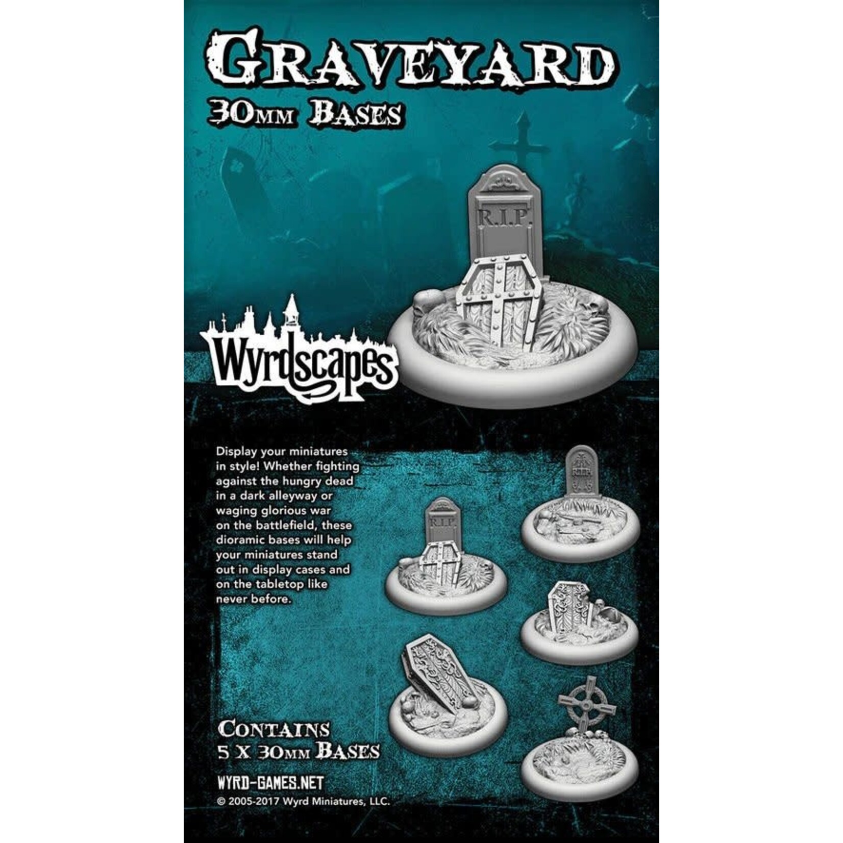 Wyrd Games Graveyard 30mm Bases (5) - Wyrdscapes