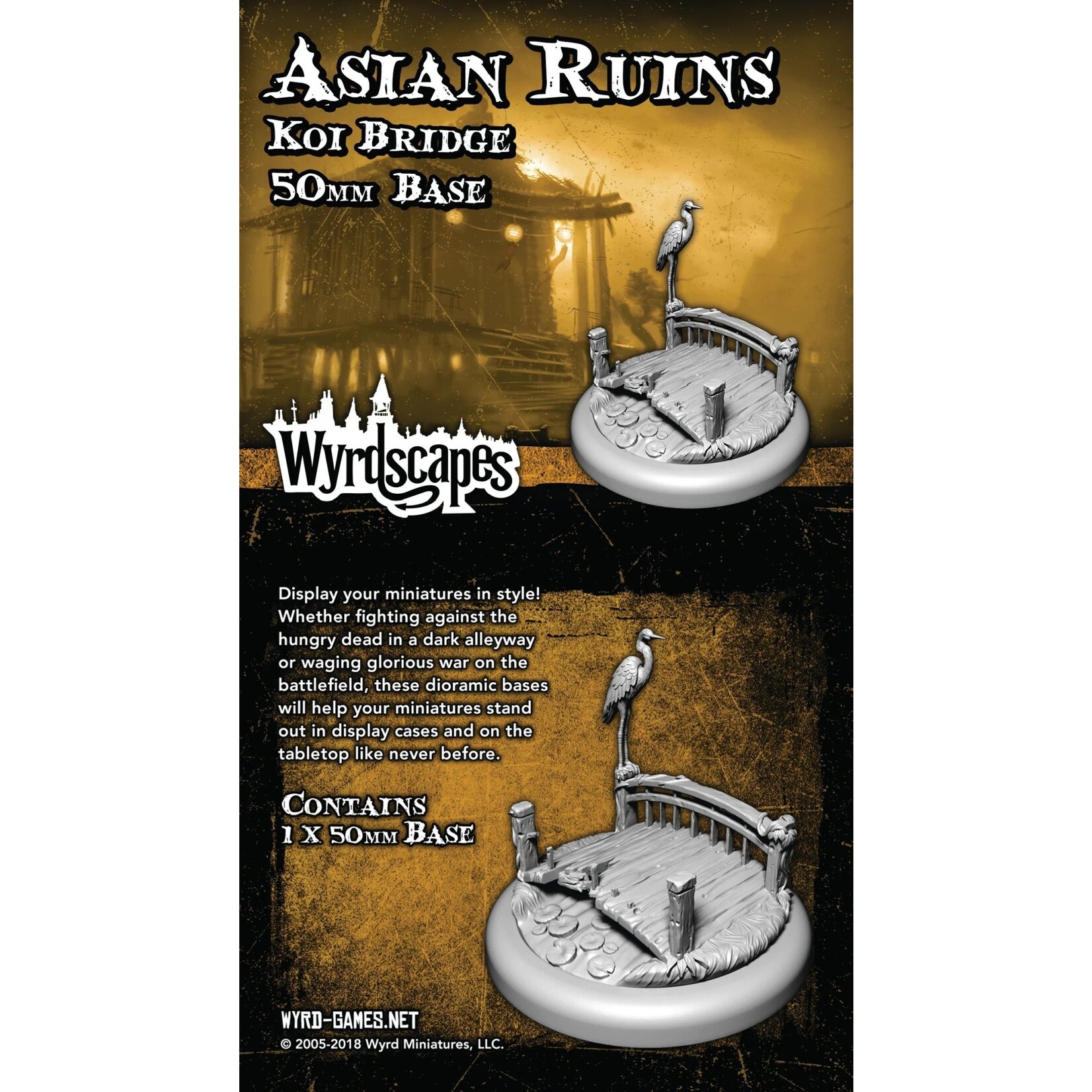 Wyrd Games Asian Ruins Koi Bridge 50mm Base